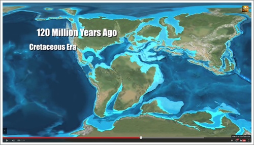 แผนที่โลก120 ล้านปีก่อน