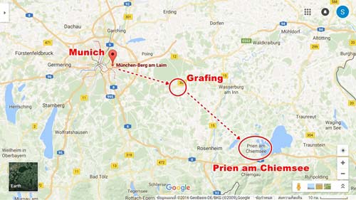 การเดินทางไป Prien am Chiemsee Herrenchiemsee