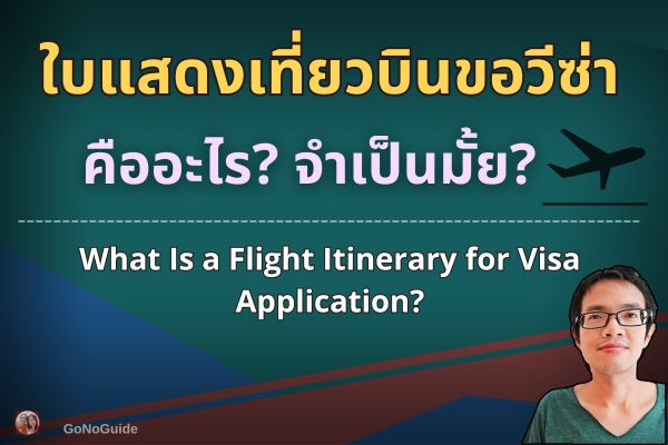 ใบแสดงเที่ยวบินเพื่อขอวีซ่า