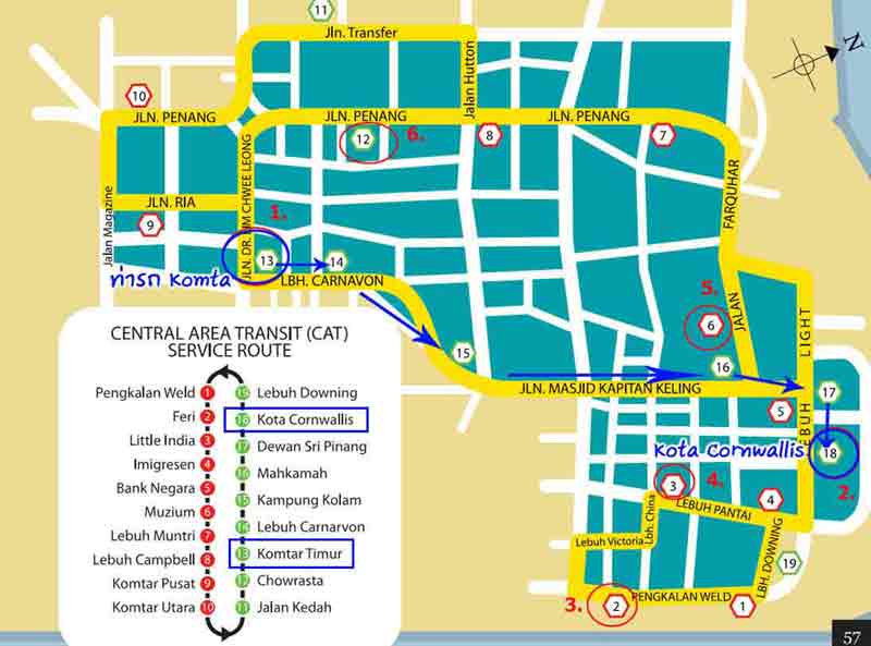 penang cat free bus route