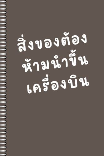 สิ่งของต้องห้ามนำขึ้นเครื่องบิน
