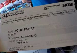 ตั๋วล่องเรือ St.Wolfgang