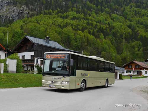 Bus 543 จาก Obertraun ไป Hallstatt